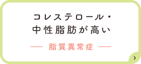 コレステロール・中性脂肪が高いー脂質異常症ー